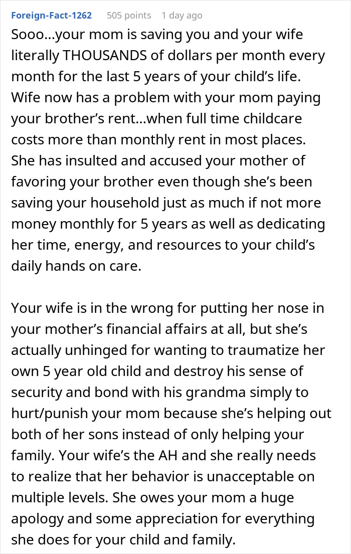 MIL Helps Couple With Childcare, Loses It After DIL Criticizes Her For Paying Her Own Son&rsquo;s Rent