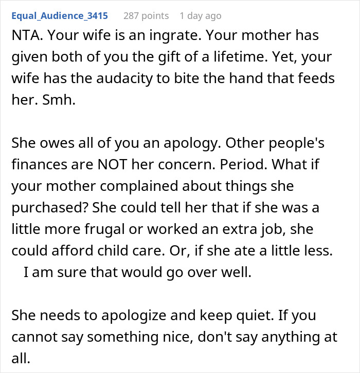 MIL Helps Couple With Childcare, Loses It After DIL Criticizes Her For Paying Her Own Son&rsquo;s Rent