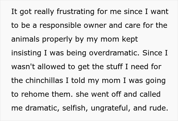 Teen Tries To Give Gifted Chinchillas A Proper Life, Mom Mad She Won’t Settle For The Bare Minimum Teen Tries To Give Gifted Chinchillas A Proper Life, Mom Mad She Won’t Settle For The Bare Minimum