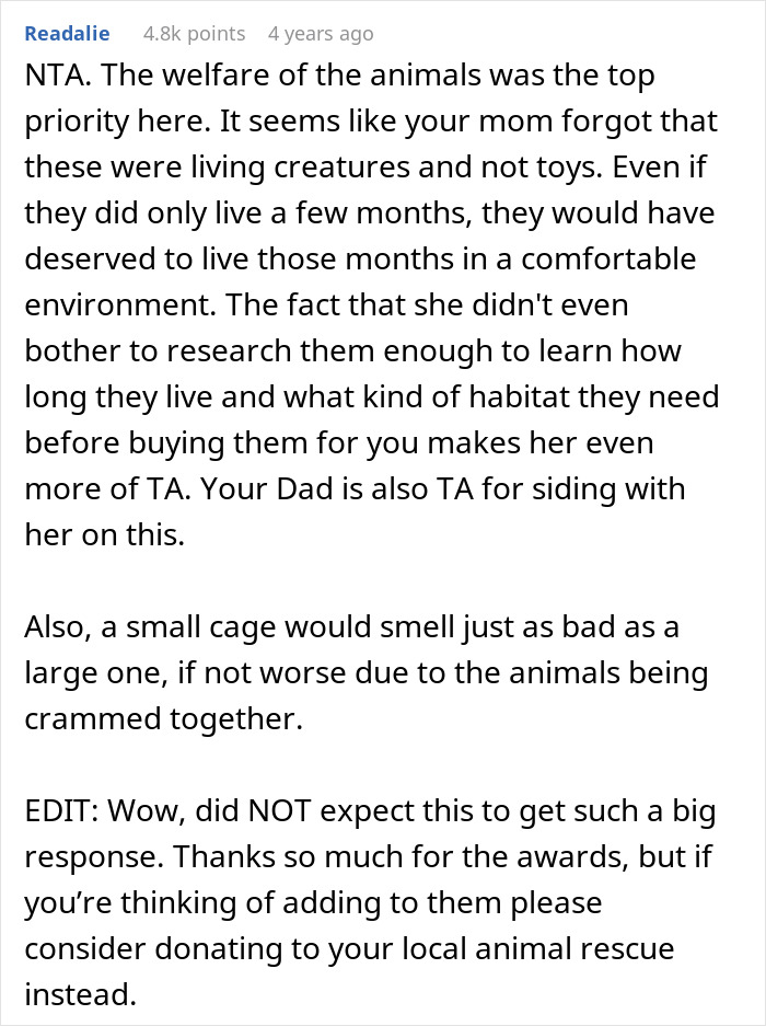Teen Tries To Give Gifted Chinchillas A Proper Life, Mom Mad She Won’t Settle For The Bare Minimum Teen Tries To Give Gifted Chinchillas A Proper Life, Mom Mad She Won’t Settle For The Bare Minimum