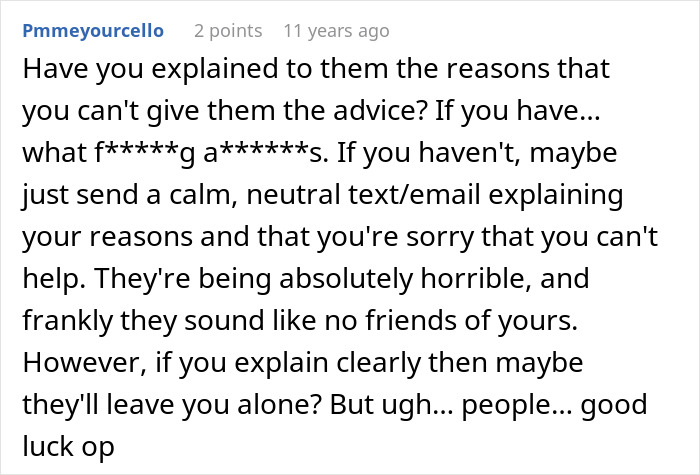 Woman Refuses To Risk Her New Career Just Because Her Friends Need Free Advice, Gets To See Their True Colors