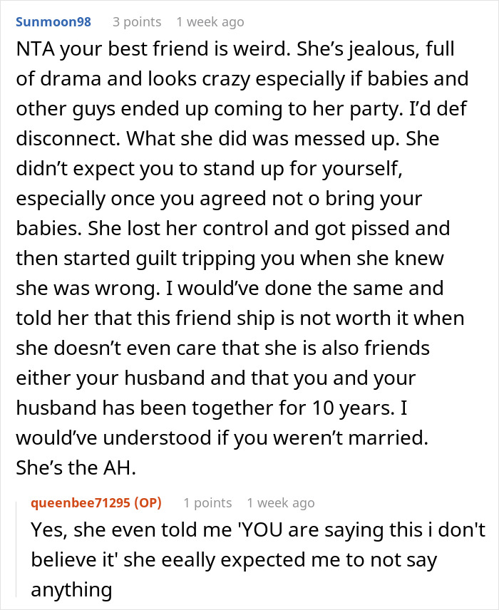 Woman Bans Only Best Friend’s Baby And Husband From Her Engagement Party, Blows Up Their Friendship Woman Bans Only Best Friend’s Baby And Husband From Her Engagement Party, Blows Up Their Friendship