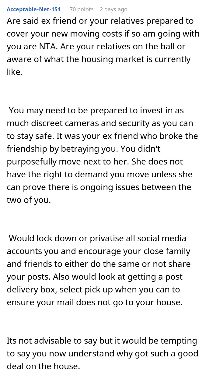 Man Accidentally Moves In Next Door To Former Friend, She Loses It And Demands He Leave