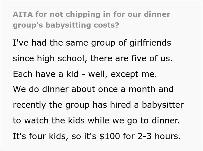 Woman Refuses To Pay For Friends’ Babysitter Because She Doesn’t Even Have Kids, Gets Dragged Woman Refuses To Pay For Friends’ Babysitter Because She Doesn’t Even Have Kids, Gets Dragged