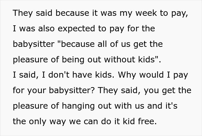 Woman Refuses To Pay For Friends’ Babysitter Because She Doesn’t Even Have Kids, Gets Dragged Woman Refuses To Pay For Friends’ Babysitter Because She Doesn’t Even Have Kids, Gets Dragged