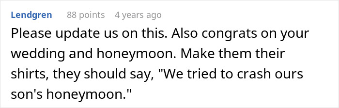 In-Laws Decide To Crash Couple’s Honeymoon: “It’s Going To Be So Fun. Finally A Family Vacation!” In-Laws Decide To Crash Couple’s Honeymoon: “It’s Going To Be So Fun. Finally A Family Vacation!”