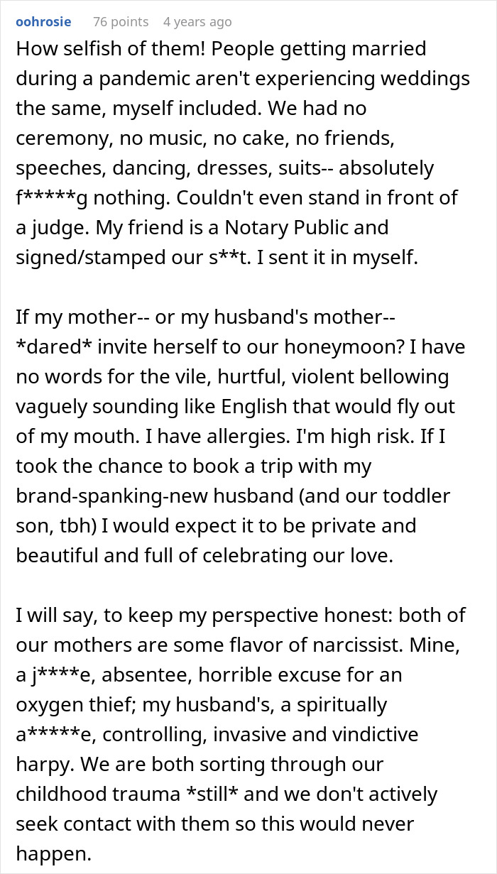 In-Laws Decide To Crash Couple’s Honeymoon: “It’s Going To Be So Fun. Finally A Family Vacation!” In-Laws Decide To Crash Couple’s Honeymoon: “It’s Going To Be So Fun. Finally A Family Vacation!”