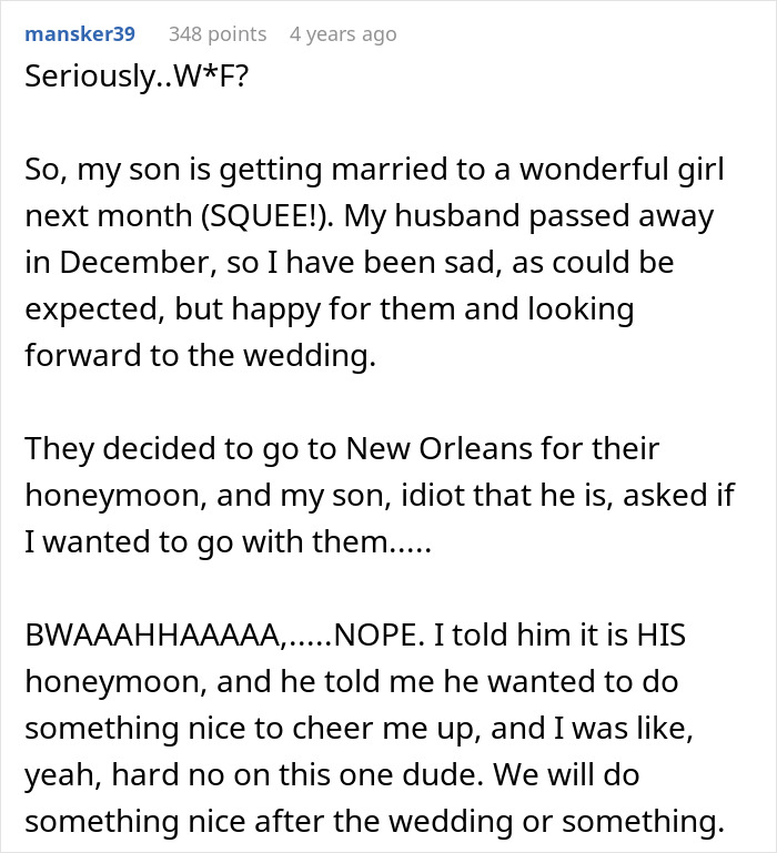 In-Laws Decide To Crash Couple’s Honeymoon: “It’s Going To Be So Fun. Finally A Family Vacation!” In-Laws Decide To Crash Couple’s Honeymoon: “It’s Going To Be So Fun. Finally A Family Vacation!”