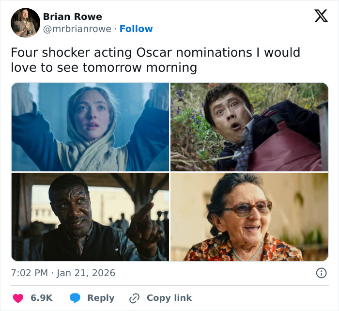 Academy Releases 2026 Oscar Nominations