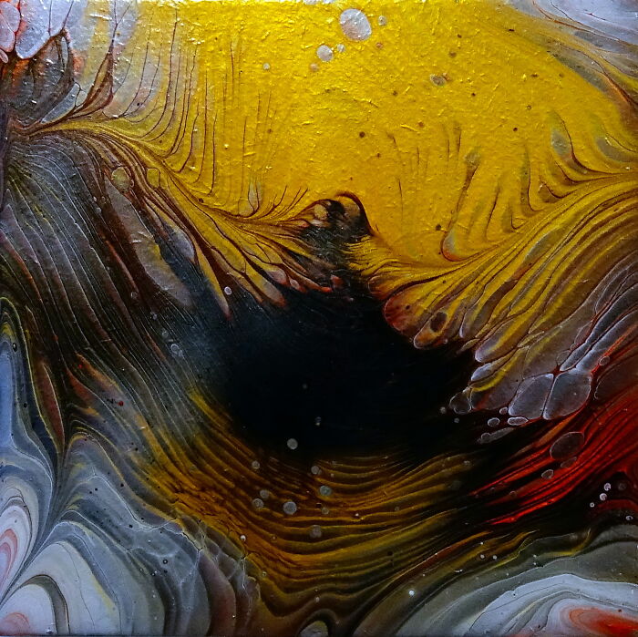 Feathery Straight Pour Acrylic Painting Experiment (Part 2)