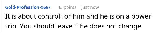 Toxic Guy Thinks Wife’s Autonomy Is “Disrespectful”, Acts Crazy When She Does Things For Herself