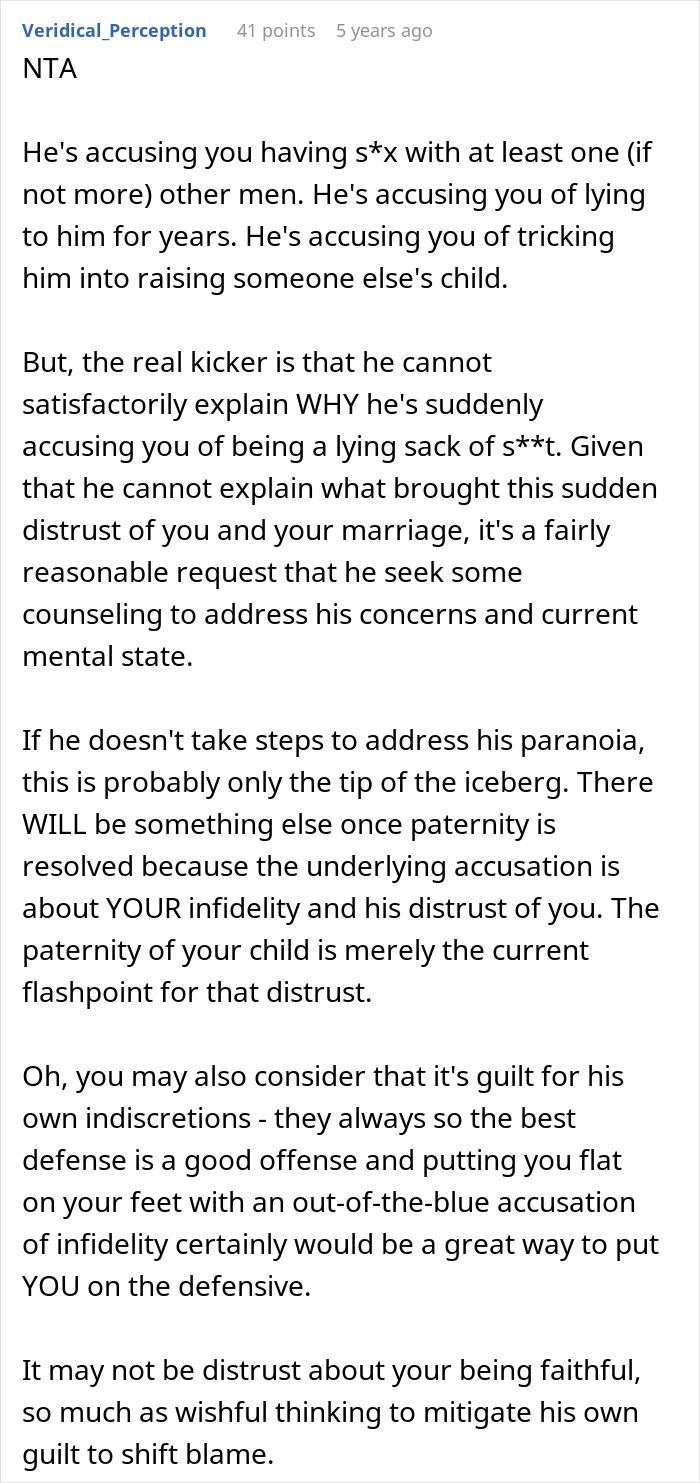 Guy Demands Paternity Test For 3YO Son, Doesn’t Take It Well When Wife Suggest Therapy Instead