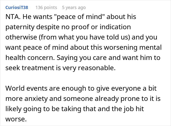 Guy Demands Paternity Test For 3YO Son, Doesn’t Take It Well When Wife Suggest Therapy Instead