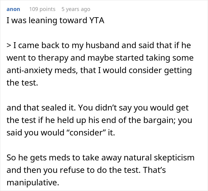 Guy Demands Paternity Test For 3YO Son, Doesn’t Take It Well When Wife Suggest Therapy Instead