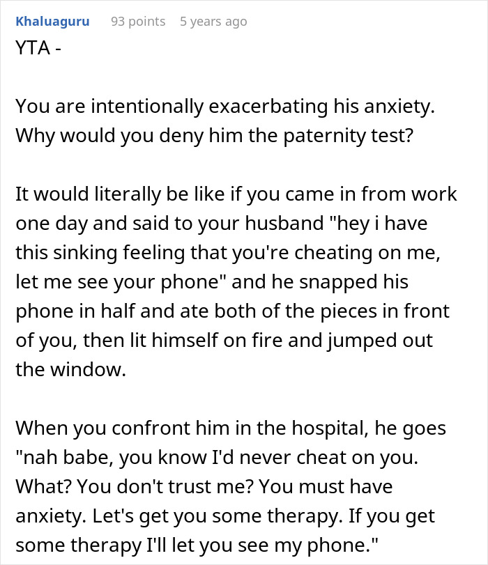 Guy Demands Paternity Test For 3YO Son, Doesn’t Take It Well When Wife Suggest Therapy Instead