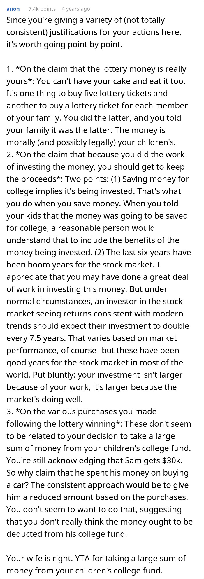 “AITA For Spending My Son’s Lottery Winnings?”: Dad’s Story Splits The Internet “AITA For Spending My Son’s Lottery Winnings?”: Dad’s Story Splits The Internet