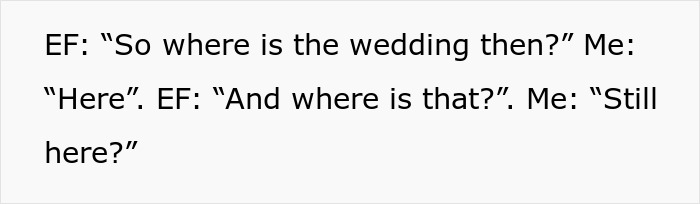 Estranged Relatives Demand Access To Wedding They Were Never Invited To: “No Is A Full Sentence”
