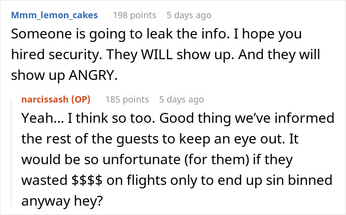 Estranged Relatives Demand Access To Wedding They Were Never Invited To: “No Is A Full Sentence”