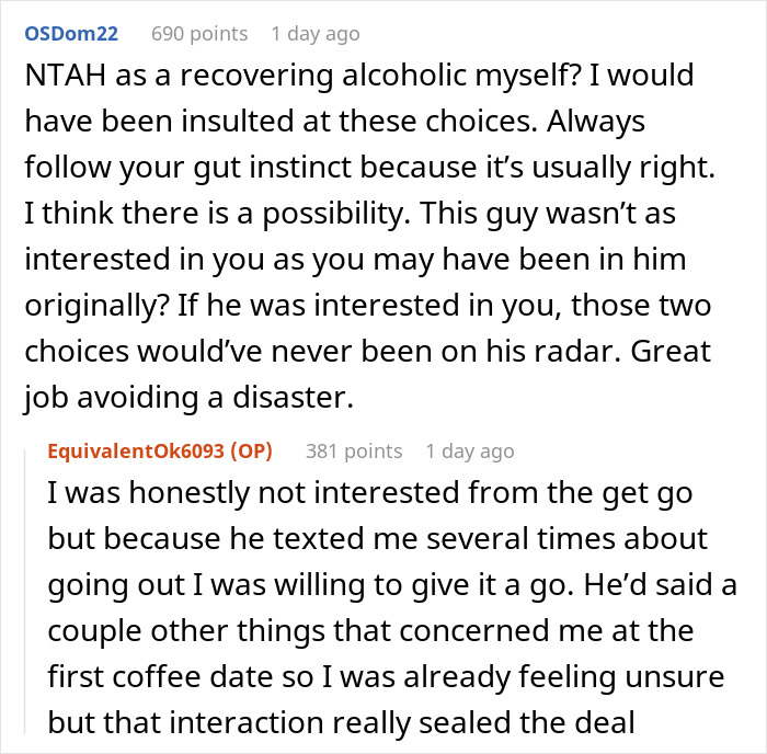 Recovering Alcoholic Nopes Out Of Second Date, Surprised The Guy Planned It Entirely Around Bars