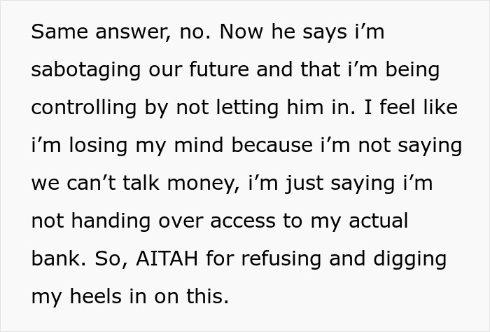 GF Alarmed As BF Pushes Her To Share Bank Login, Accuses Her Of Sabotaging Their Future By Refusing