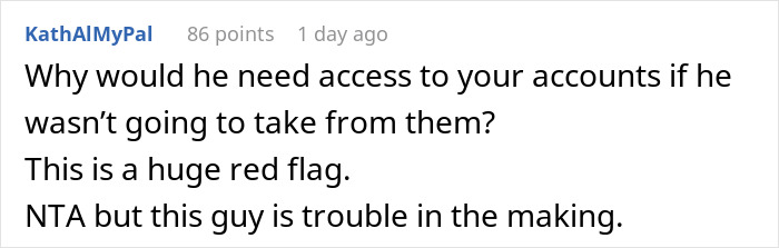 GF Alarmed As BF Pushes Her To Share Bank Login, Accuses Her Of Sabotaging Their Future By Refusing