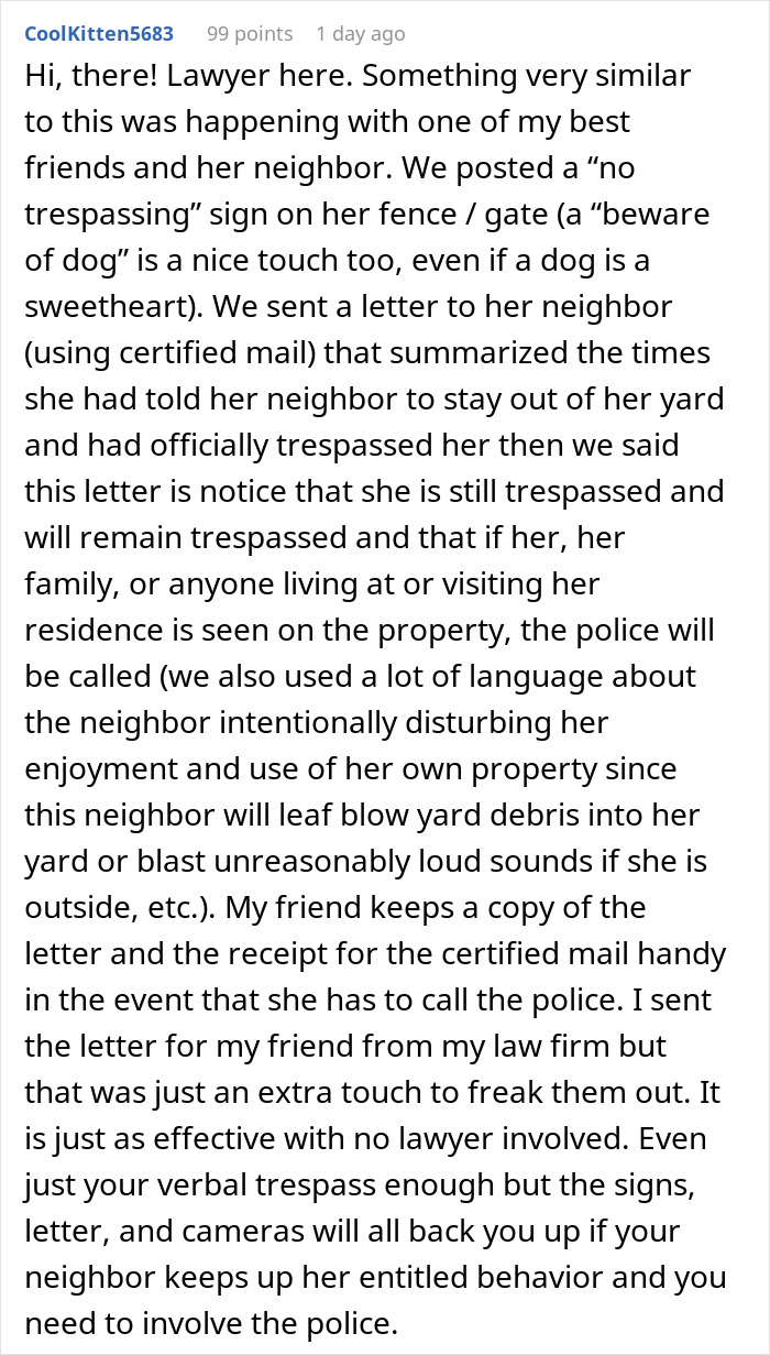 Neighbor Labeled A “Child-Hating Hermit” As She Won’t Allow Karen’s Kids To Pass Through Her Yard Neighbor Labeled A “Child-Hating Hermit” As She Won’t Allow Karen’s Kids To Pass Through Her Yard