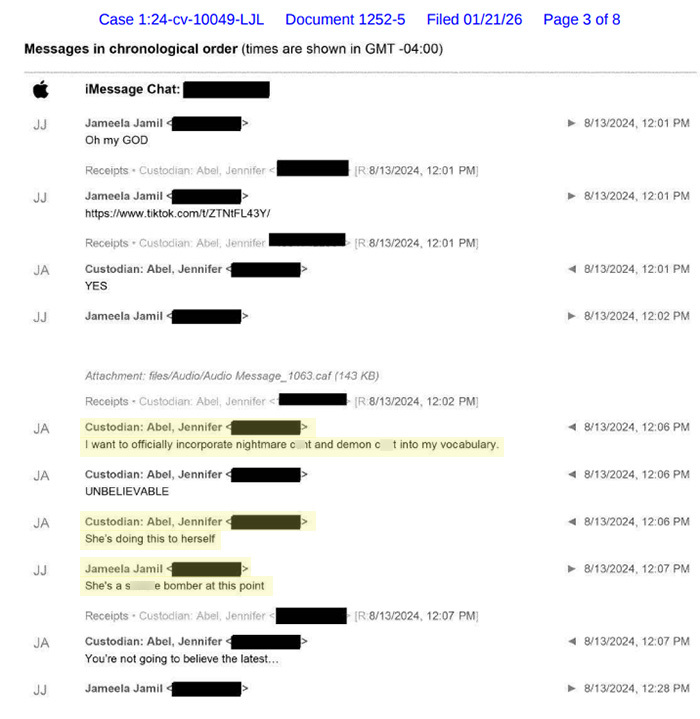 British Actress Jameela Jamil Brutally Insults “Villain” Blake Lively In Revealed Texts British Actress Jameela Jamil Brutally Insults “Villain” Blake Lively In Revealed Texts