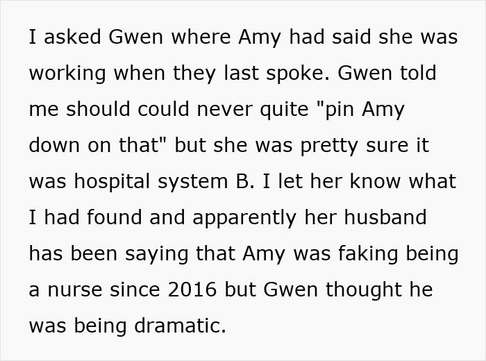 Woman Decides To Lie About Her Career For 10 Years, Makes Up Wild Stories To Go With It Woman Decides To Lie About Her Career For 10 Years, Makes Up Wild Stories To Go With It