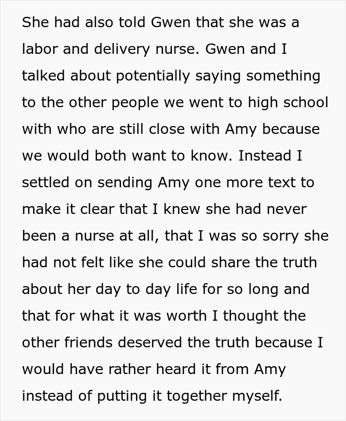 Woman Decides To Lie About Her Career For 10 Years, Makes Up Wild Stories To Go With It Woman Decides To Lie About Her Career For 10 Years, Makes Up Wild Stories To Go With It