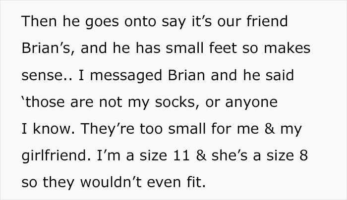 Man Tries To Convince GF He Didn’t Cheat While Fancy Designer Socks In Their Home Say Otherwise Man Tries To Convince GF He Didn’t Cheat While Fancy Designer Socks In Their Home Say Otherwise