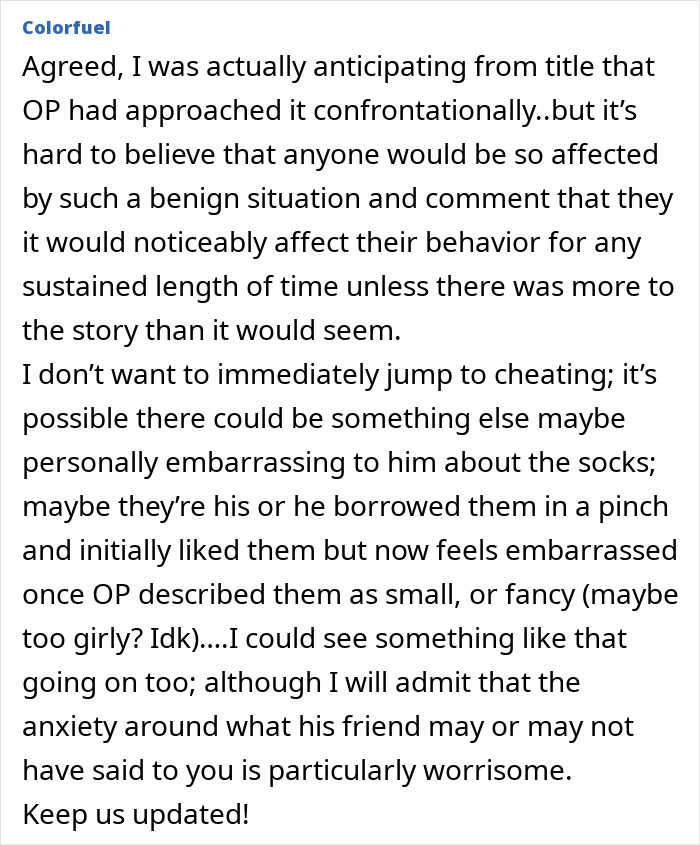 Man Tries To Convince GF He Didn’t Cheat While Fancy Designer Socks In Their Home Say Otherwise Man Tries To Convince GF He Didn’t Cheat While Fancy Designer Socks In Their Home Say Otherwise