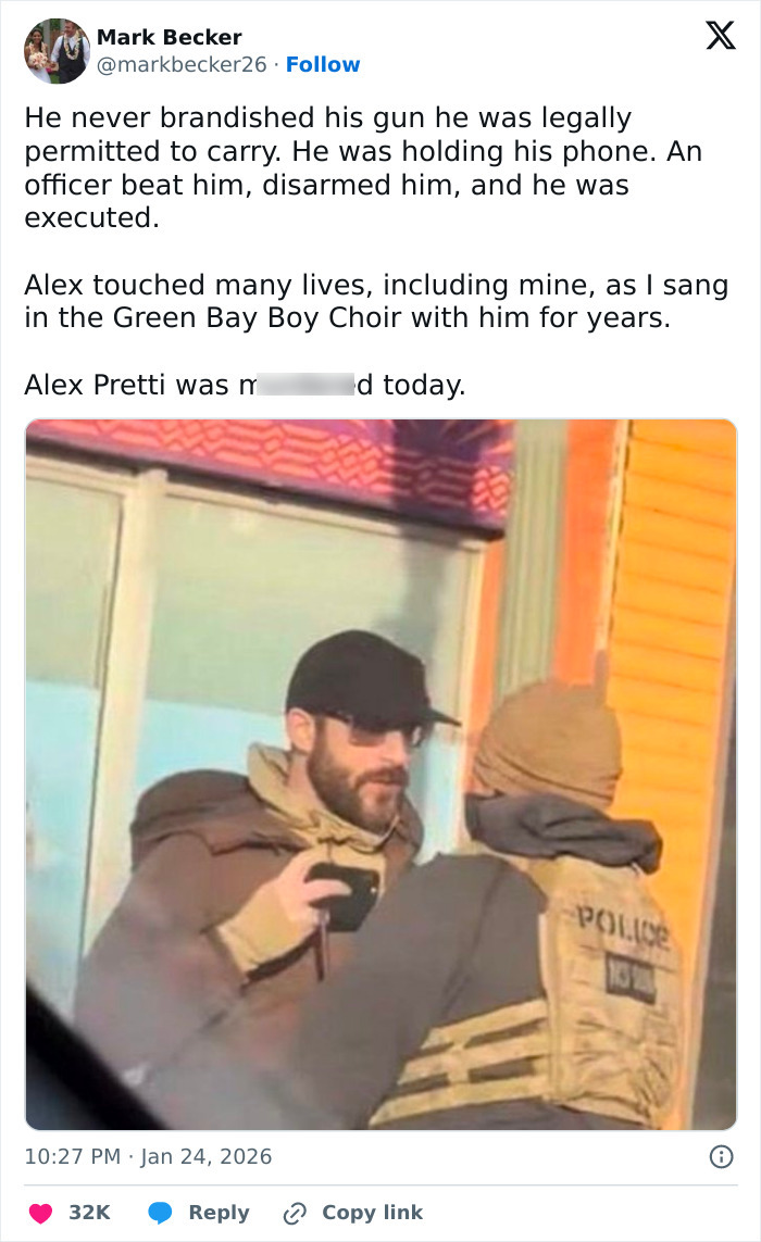 “He Was Holding His Phone”: Viral Clips Of Alex Pretti Before His Fatal Encounter Sparks Online Debate
