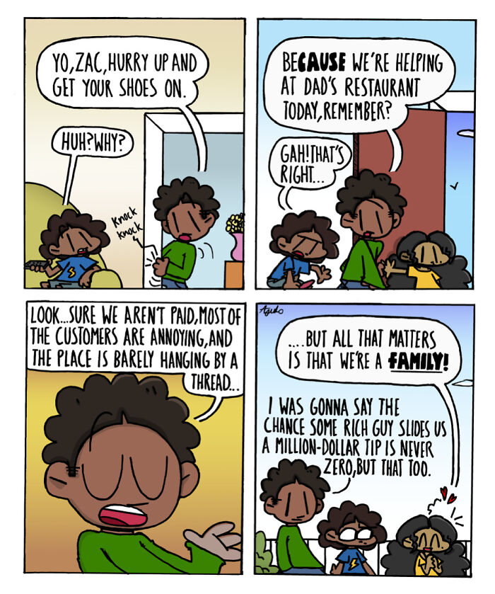 These Comics Show What Happens When Your Co-Workers Are Also Your Family (18 Pics)