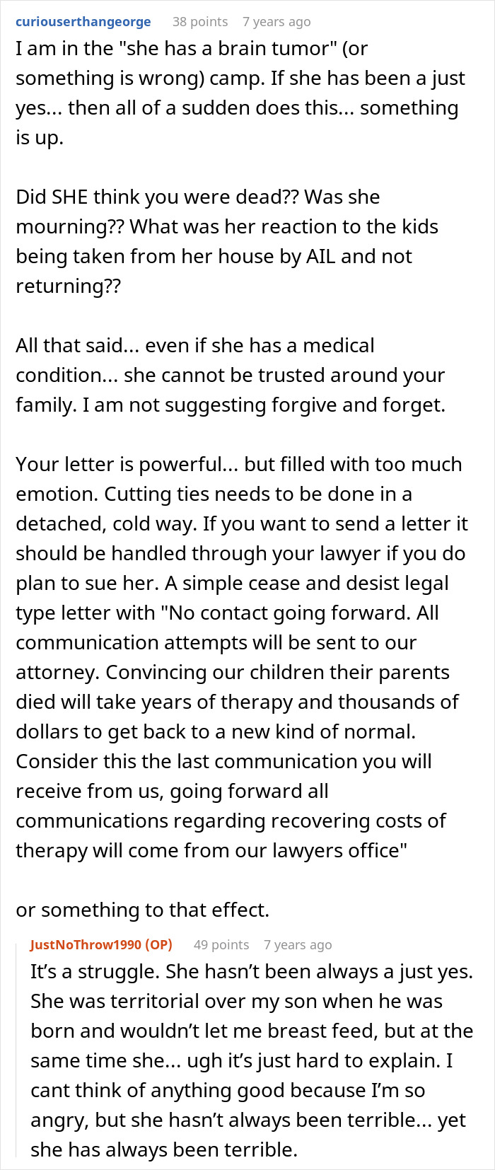 Woman Can’t Believe MIL Convinced Her Kids That She Passed Away While She Was At A Funeral Woman Can’t Believe MIL Convinced Her Kids That She Passed Away While She Was At A Funeral