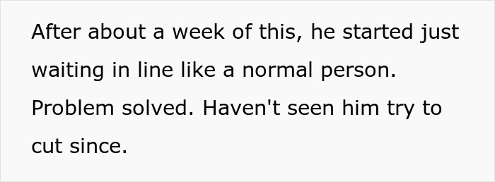 Guy Tries To Skip Coffee Line Every Morning, Another Patron Beats Him At His Own Game Guy Tries To Skip Coffee Line Every Morning, Another Patron Beats Him At His Own Game