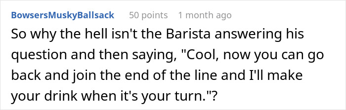 Guy Tries To Skip Coffee Line Every Morning, Another Patron Beats Him At His Own Game Guy Tries To Skip Coffee Line Every Morning, Another Patron Beats Him At His Own Game