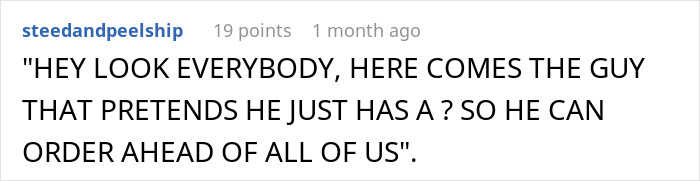 Guy Tries To Skip Coffee Line Every Morning, Another Patron Beats Him At His Own Game Guy Tries To Skip Coffee Line Every Morning, Another Patron Beats Him At His Own Game
