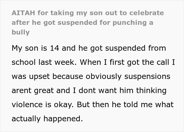 Dad Takes Son Out To Celebrate After He Punches A Bully, Ex Wife Thinks That’s A Horrible Idea Dad Takes Son Out To Celebrate After He Punches A Bully, Ex Wife Thinks That’s A Horrible Idea