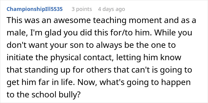 Dad Takes Son Out To Celebrate After He Punches A Bully, Ex Wife Thinks That’s A Horrible Idea Dad Takes Son Out To Celebrate After He Punches A Bully, Ex Wife Thinks That’s A Horrible Idea