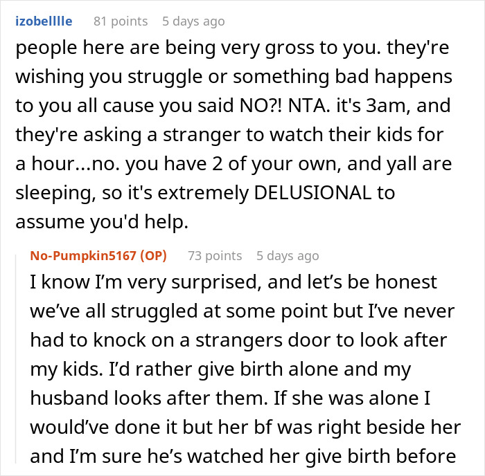 “They Call Me Evil And Rude”: Woman In Labor Is Mad At Neighbor Who Won’t Take Her Kids At 3am