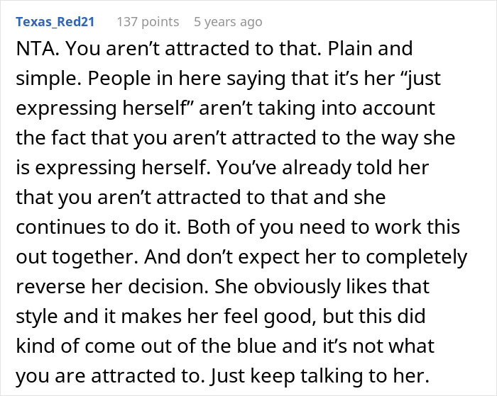 Woman Decides To Completely Change Her Style, Ignores Partners Comments About Not Liking It Woman Decides To Completely Change Her Style, Ignores Partners Comments About Not Liking It