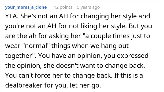 Woman Decides To Completely Change Her Style, Ignores Partners Comments About Not Liking It Woman Decides To Completely Change Her Style, Ignores Partners Comments About Not Liking It