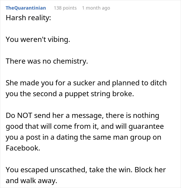 Lady Sends Lovey-Dovey Texts To Guy She Met Once, Ditches Him As He Won&rsquo;t Pay Thousands On 2 Dates