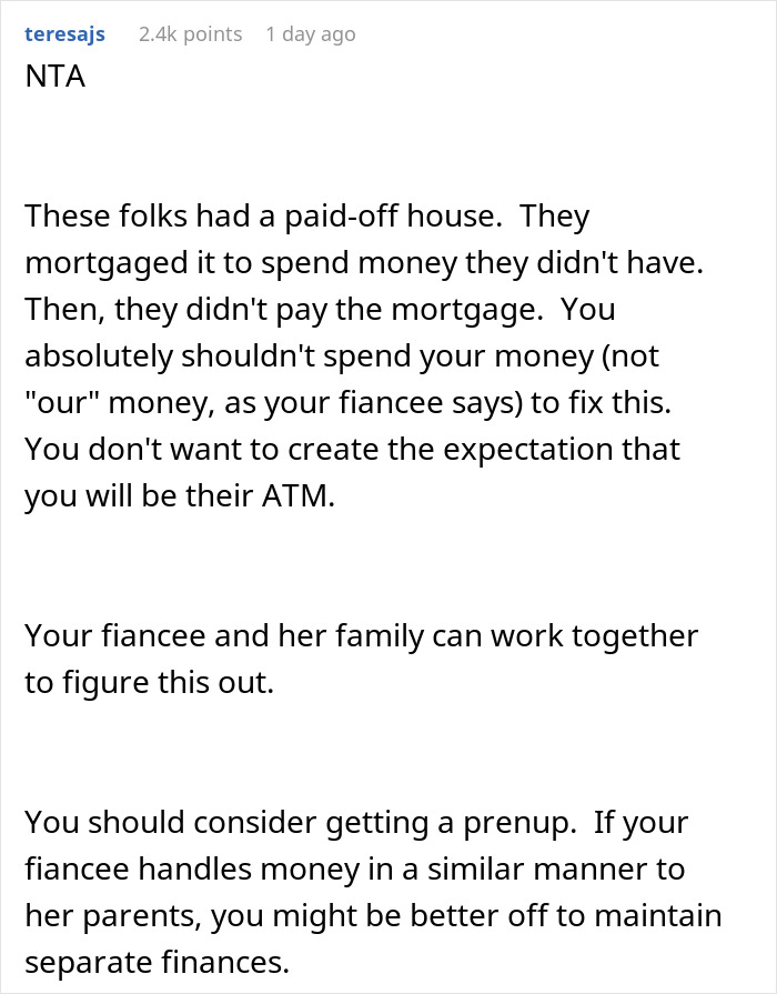 Guy Picks Financial Security Over Savior Duty, Refuses To Use His Savings To Pay In-Laws’ Huge Debt Guy Picks Financial Security Over Savior Duty, Refuses To Use His Savings To Pay In-Laws’ Huge Debt