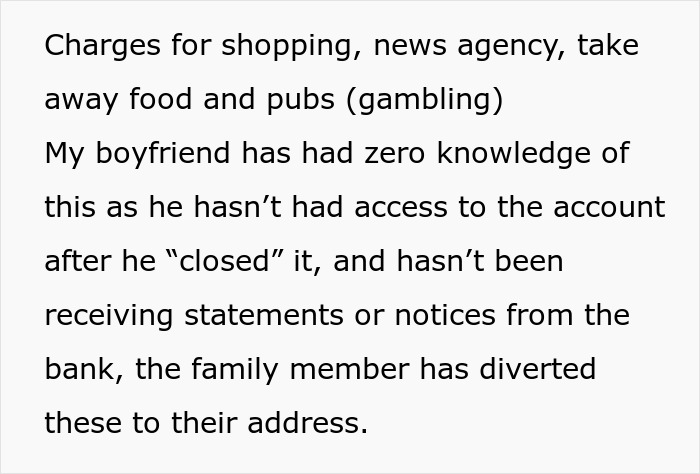 GF Livid BF Won’t Expose Relative’s Credit Card Fraud, Turns Out There Is More To The Story GF Livid BF Won’t Expose Relative’s Credit Card Fraud, Turns Out There Is More To The Story