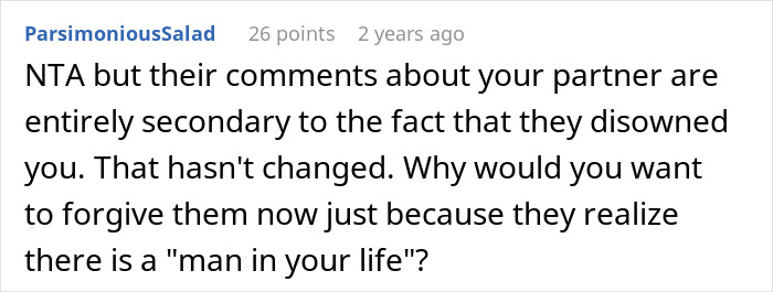 Parents Disown Adult Worker Daughter And Insult Her Fiancé, Come Begging For Forgiveness Years Later Parents Disown Adult Worker Daughter And Insult Her Fiancé, Come Begging For Forgiveness Years Later