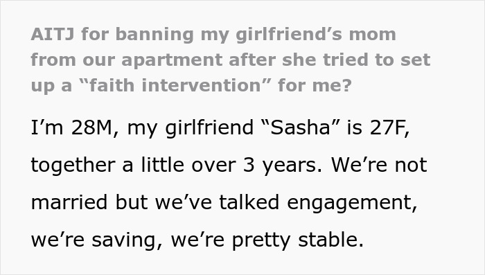 Extremely Religious Lady Makes It Her Mission To Convert Daughter’s Unreligious BF, Gets Banned Fast