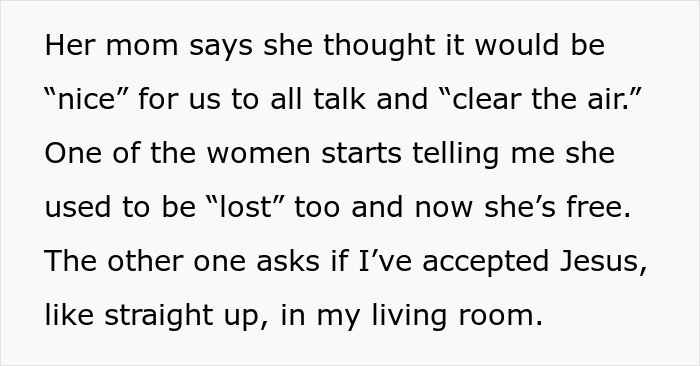 Extremely Religious Lady Makes It Her Mission To Convert Daughter’s Unreligious BF, Gets Banned Fast