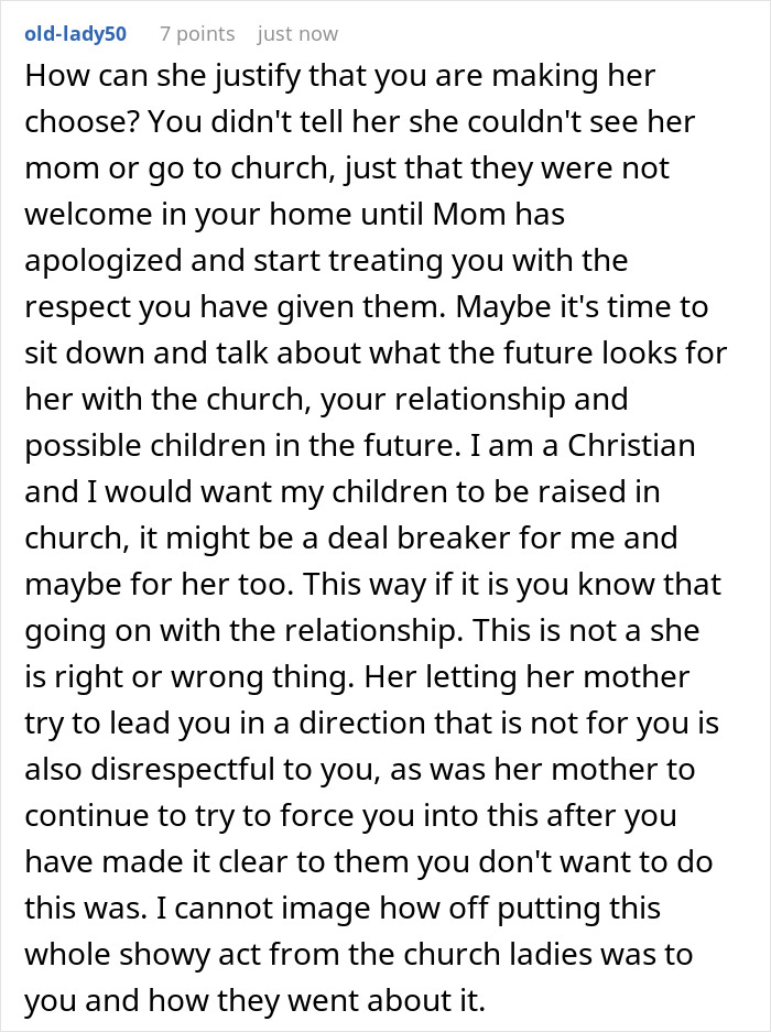 Extremely Religious Lady Makes It Her Mission To Convert Daughter’s Unreligious BF, Gets Banned Fast