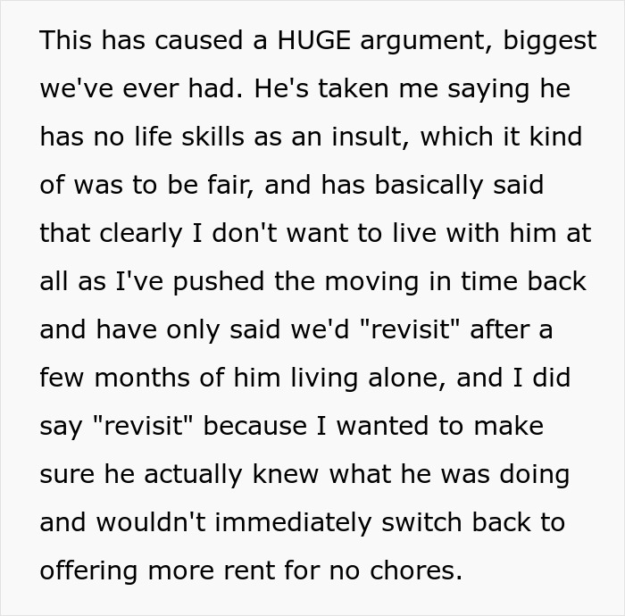 Man Wants To Move Straight From Mom’s House Into GF’s Without Learning A Single Chore, Gets A Reality Check Man Wants To Move Straight From Mom’s House Into GF’s Without Learning A Single Chore, Gets A Reality Check